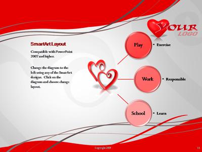 Slide 3 layout from the Double Hearts presentation deck.
