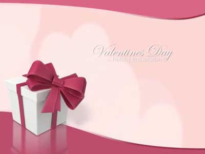 Valentine Hearts PowerPoint Template layout preview.