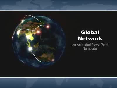 Global Network PowerPoint Template layout preview.
