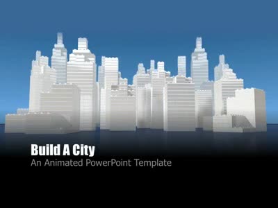 Build A City PowerPoint Template layout preview.