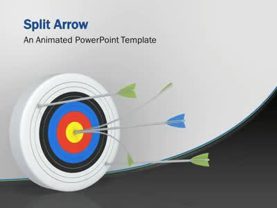 Split Arrow PowerPoint Template layout preview.