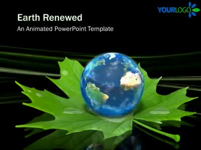 Earth Renewed PowerPoint Template layout preview.