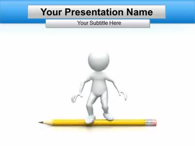 Executive Pencil PowerPoint Template layout preview.