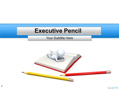 Slide 4 layout from the Executive Education Pencil presentation deck.