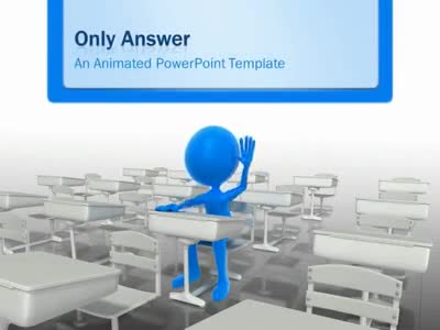 Only Answer PowerPoint Template layout preview.