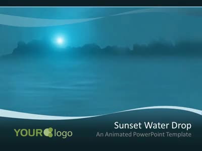 Water Drop PowerPoint Template layout preview.