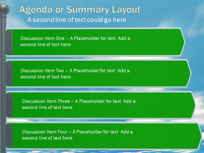 Slide 4 layout from the Street Sign Direction presentation deck.