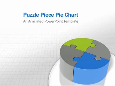 Puzzle Piece Pie Chart PowerPoint Template layout preview.