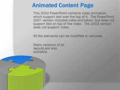 Slide 2 layout from the Puzzle Piece Pie Chart presentation deck.