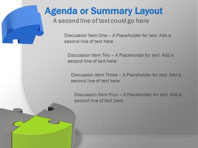 Slide 4 layout from the Puzzle Piece Pie Chart presentation deck.