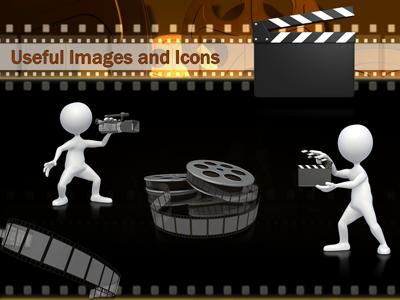 Slide 3 layout from the Film And Movie Reels presentation deck.