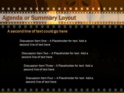 Slide 4 layout from the Film And Movie Reels presentation deck.