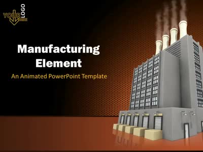 Manufacturing Element PowerPoint Template layout preview.