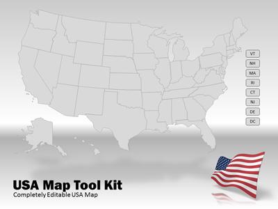 Slide 2 layout from the USA Map Tool Kit presentation deck.