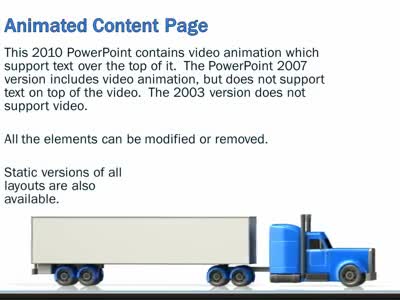 Slide 2 layout from the Semi Freight Truck Driving presentation deck.