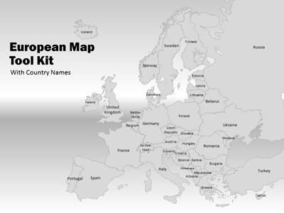 Slide 3 layout from the Europe Map Tool Kit presentation deck.