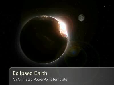 Eclipsed Earth PowerPoint Template layout preview.