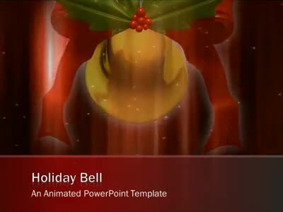 Holiday Bell PowerPoint Template layout preview.