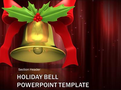 Slide 3 layout from the Christmas Holiday Bell Ringing PowerPoint Theme presentation deck.