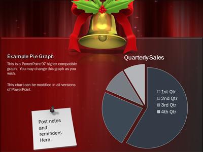Slide 4 layout from the Christmas Holiday Bell Ringing PowerPoint Theme presentation deck.