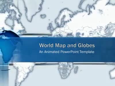 Slide 1 layout preview from the World Map And Globes deck, optimized for global supply chain logistics.