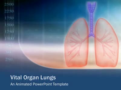 Vital Organ Lungs PowerPoint Template layout preview.