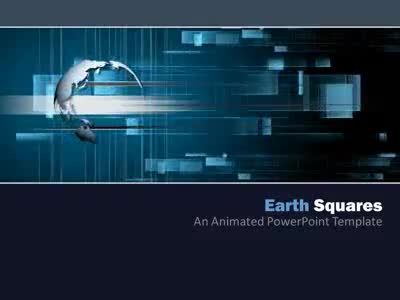 Slide 1 layout preview from the Earth Squares deck, optimized for digital transformation strategies.