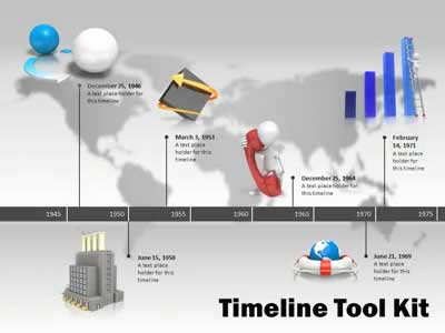 Timeline Tool Kit PowerPoint Template layout preview.