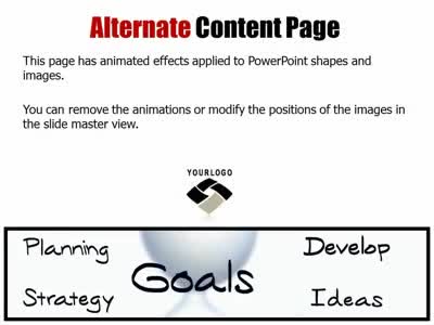 Slide 4 layout from the Your Goals And Objectives presentation deck.
