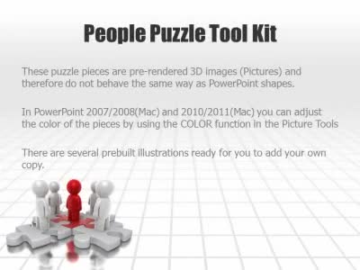 Slide 2 layout from the People Puzzle Tool Kit presentation deck.