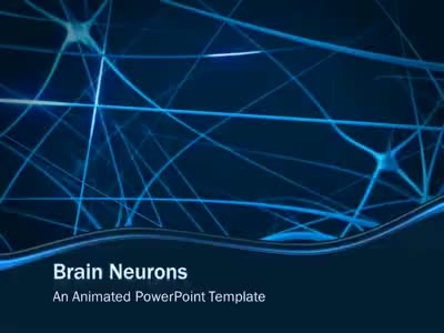 Brain Neurons PowerPoint Template layout preview.