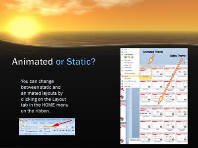Slide 3 layout from the Ocean Sunset presentation deck.