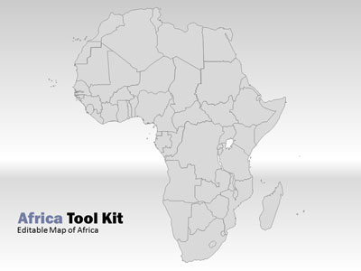 Slide 2 layout from the Africa Map PowerPoint Toolkit presentation deck.