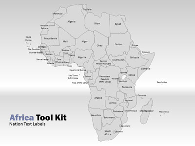Slide 3 layout from the Africa Map PowerPoint Toolkit presentation deck.