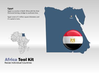 Slide 4 layout from the Africa Map PowerPoint Toolkit presentation deck.