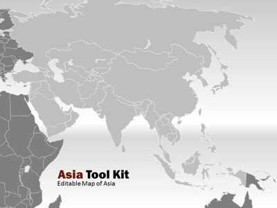 Asia Tool Kit PowerPoint Template layout preview.