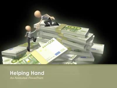 Slide 1 layout preview from the Helping up Euro Money Stack deck, optimized for high-energy corporate team building.