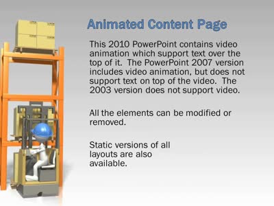 Slide 2 layout from the The Shipping Warehouse presentation deck.