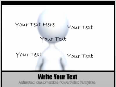 Write Your Text Customizable PowerPoint Template layout preview.