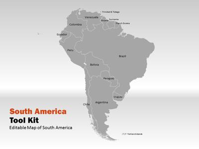 Slide 2 layout from the South America Map Tool Kit presentation deck.