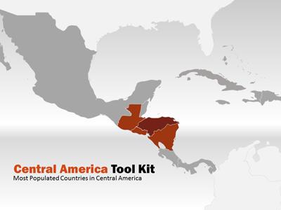 Slide 3 layout from the Central America Map Toolkit for PowerPoint presentation deck.