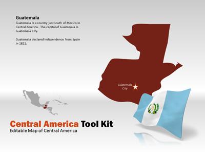 Slide 4 layout from the Central America Map Toolkit for PowerPoint presentation deck.