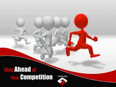 Stay Ahead Of Your Competition PowerPoint Template layout preview.