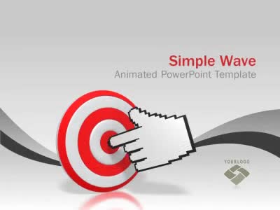 Simple Wave PowerPoint Template layout preview.