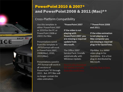 Slide 4 layout from the Police Cars Flash presentation deck.