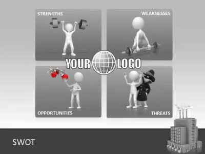 Swot Tool Kit PowerPoint Template layout preview.