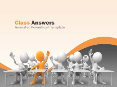 Class Answers PowerPoint Template layout preview.
