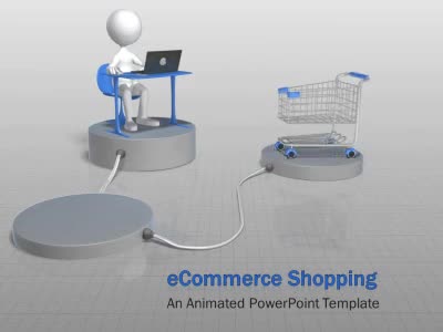 Ecommerce Shopping PowerPoint Template layout preview.