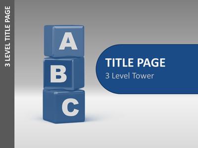 Block Tower Tool Kit PowerPoint Template layout preview.