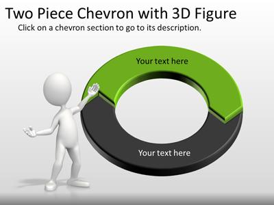 Two Piece Chevron Tool Kit PowerPoint Template layout preview.